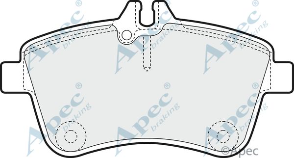 APEC BRAKING stabdžių trinkelių rinkinys, diskinis stabdys PAD1438